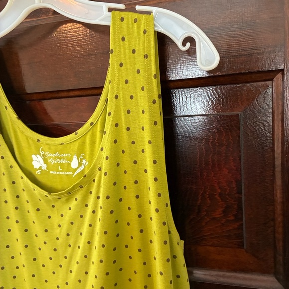 Gudrun Sjoden Green with brown Polka Dots Sleeveless Midi Dress - Picture 6 of 8